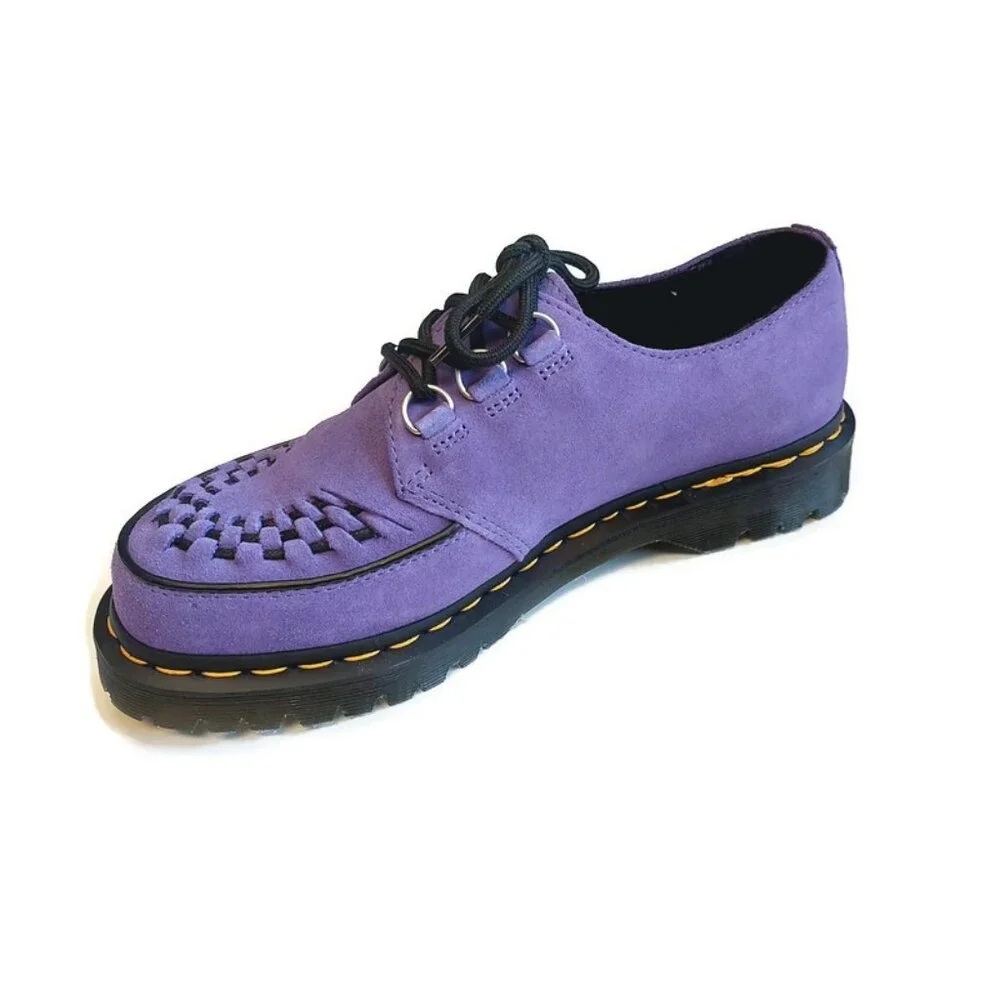 Dr Martens Mens 9 Womens 10 Ramsey Woven Suede Creepers Shoes Twilight Purple - Picture 3 of 8